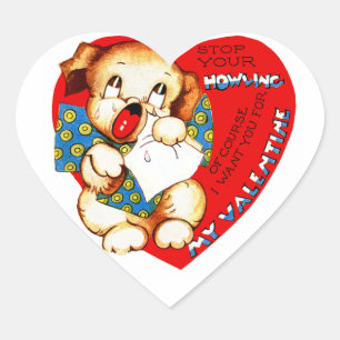 Stop Dein Heulen, Valentine Herz-Aufkleber