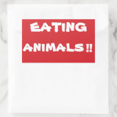 STOP Eating Animals Stopp Signieren Aufkleber (Tasche)