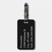 STOP, Ein Spaß und ein farbenfrohes Design - Perso Gepäckanhänger (Rückseite vertikal)