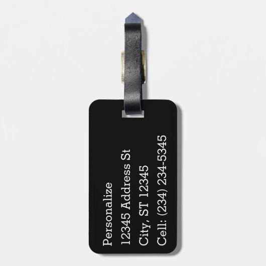 STOP, Ein Spaß und ein farbenfrohes Design - Perso Gepäckanhänger (Rückseite vertikal)