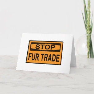 Stop Fellhandel Schild orange Karte