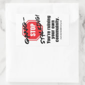 STOP GANG STALKING STICKER (Tasche)