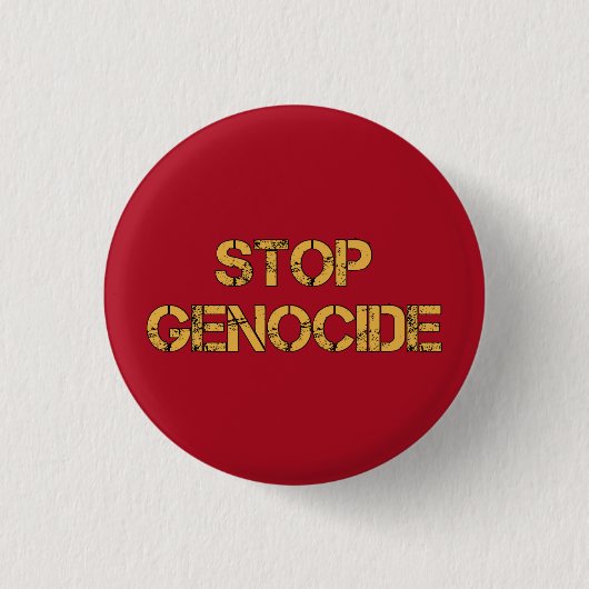 STOP Genozid | Nein zum Völkermord | Völkermord Button (Vorderseite)