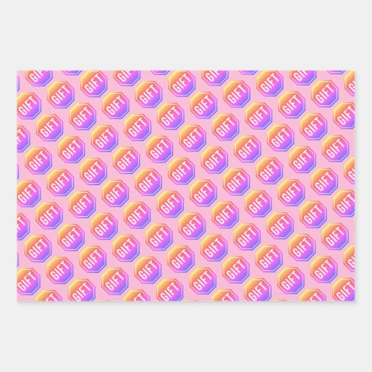 STOP:GIFT y2k Funny Einzigartige Neuheit Einfache Geschenkpapier Set (Vorderseite 2)