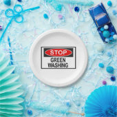 Stop Greenwashing-Schild (1) Pappteller (Party)