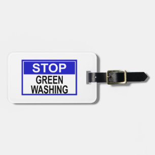 Stop Greenwashing-Schild Gepäckanhänger
