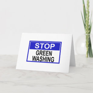 Stop Greenwashing Schild Karte