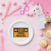 Stop Greenwashing Sign Pappteller (Party)