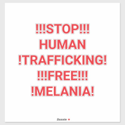 STOP HUMAN TRAFFICKING Hankamer Artjunkhaus COMIC Aufkleber (Blatt)