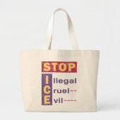 STOP Illegal Cruvil Evil ICE Tote Bag Jumbo Stoffbeutel (Vorne)