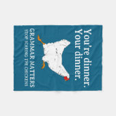 Stop Ing The Chickens English Grammar Funny Te  Fleecedecke (Vorderseite (Horizontal))