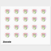 Stop It Frog Sticker Cute Shy Blushing Frog Romant (Blatt)