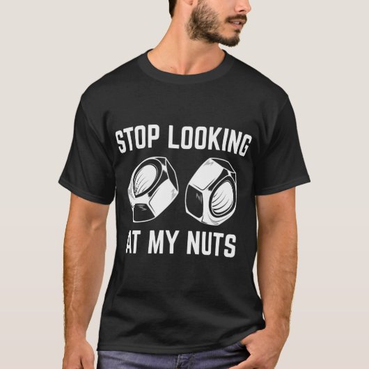 Stop Looking At My Nuts boy T-Shirt (Vorderseite)