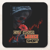 Stop loss | Motivation | Fantasy trade Design Rechteckiger Pappuntersetzer (Vorderseite)