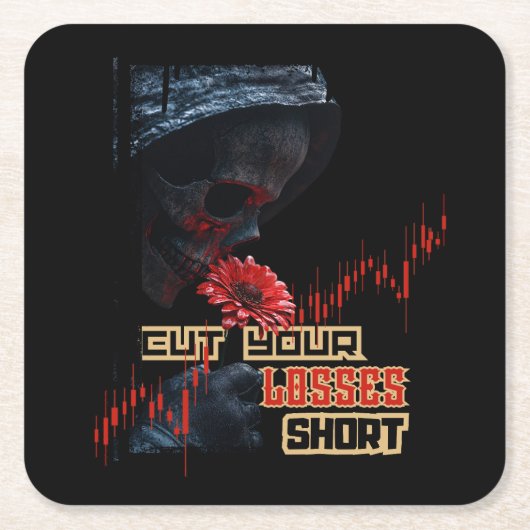 Stop loss | Motivation | Fantasy trade Design Rechteckiger Pappuntersetzer (Vorderseite)