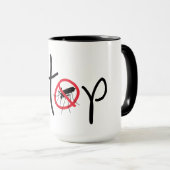 Stop malaria, zika of dengue. Virus, steek muggen. Tasse (VorderseiteRechts)