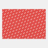 STOP: NAME/WORT CUSTOMIZE Funny Einzigartige Neuhe Geschenkpapier Set (Vorderseite 3)