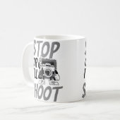 Stop Oder Ich Schieße Design Fotografie Kaffeetasse (Vorderseite Links)