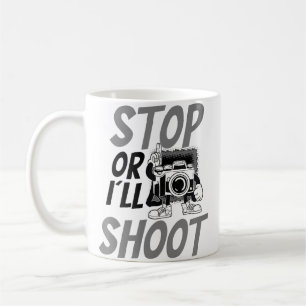Stop Oder Ich Schieße Design Fotografie Kaffeetasse