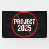 Stop Project 2025 Anti Trump Political Banner (Horizontal)