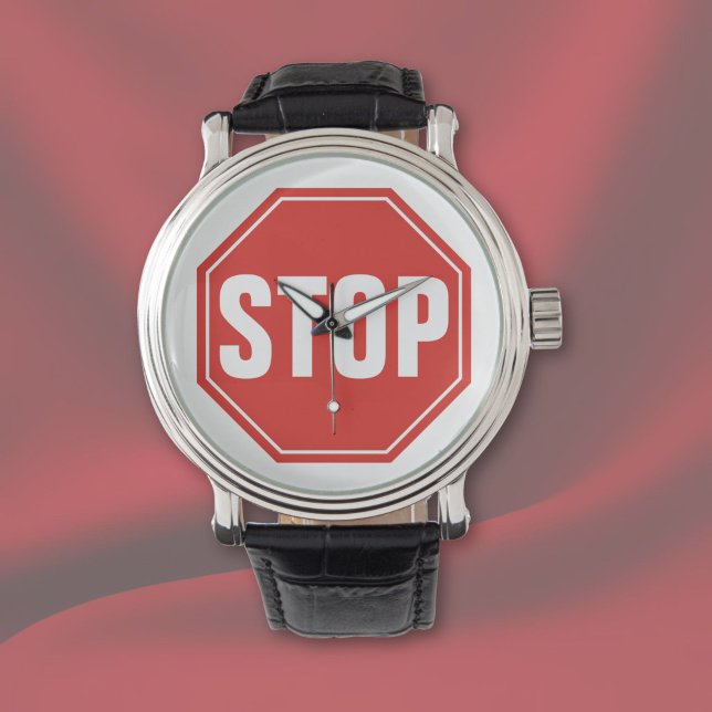 STOP-Schild Armbanduhr (Von Creator hochgeladen)