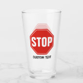 STOP-Schild Glas (Vorderseite)