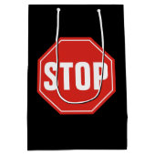 STOP-Schild Mittlere Geschenktüte (Rückseite)