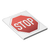 STOP-Schild Notizblock (angewinkelt)