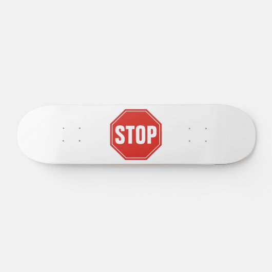 STOP-Schild Skateboard (Horizontal)