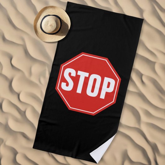 STOP-Schild Strandtuch