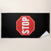 STOP-Schild Strandtuch (Vorderseite)