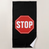STOP-Schild Strandtuch (Vorderseite)