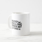 Stop scrolling anxiety mindfulness quotes kaffeetasse (Vorderseite Links)