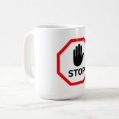 Stop sign kaffeetasse (Vorderseite Links)