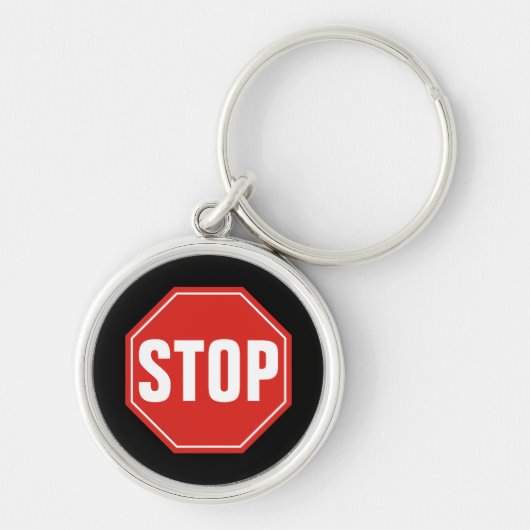 STOP Sign Keychain Schlüsselanhänger (Vorne)