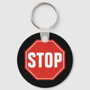 STOP Sign Keychain Schlüsselanhänger