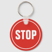 STOP Sign Keychain Schlüsselanhänger (Vorderseite)