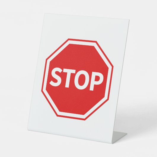 Stop sign sockelschild (Vorderseite)