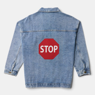 STOP signieren Design Denim Jacket Jeansjacke