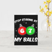 Stop Staring At My 67 Meme Funny Christmas Adult H Karte (Gelbe Blume)
