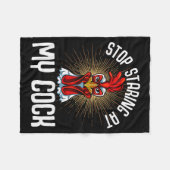 Stop Staring At My Funny Farmer Sarcastic Chicken  Fleecedecke (Vorderseite (Horizontal))
