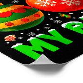 Stop Staring At My Pjs Pajamas Christmas Xmas Men  Poster (Ecke)