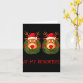 Stop Staring At My Reindeers Funny Christmas Adult Karte (Gelbe Blume)
