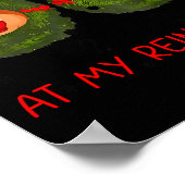 Stop Staring At My Reindeers Funny Christmas Adult Poster (Ecke)