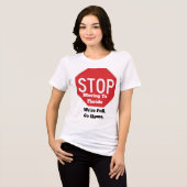 Stop-T-Shirt Tri-Blend Shirt (Vorderseite voll)