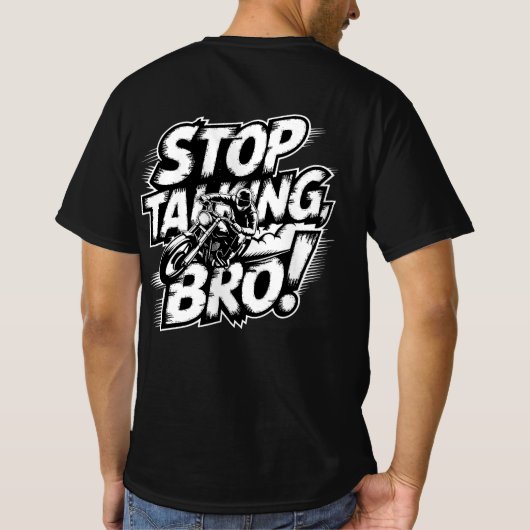 Stop Talking Bro – Bold Attitude T-Shirt Tri-Blend (Rückseite)