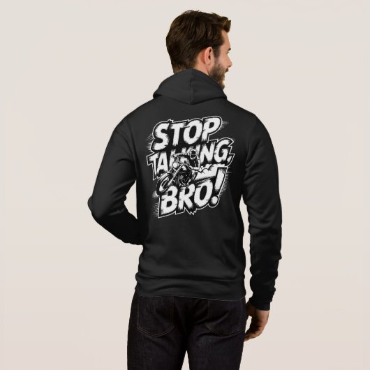Stop Talking Bro – Bold Attitude T-Shirt Tri-Blend Hoodie (Schwarz voll)