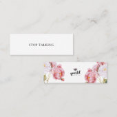 STOP TALKING Self Talk Mini Card Nr. 2 Mini Visitenkarte (Vorne/Hinten)