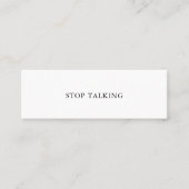 STOP TALKING Self Talk Mini Card Nr. 2 Visitenkarte (Vorderseite)