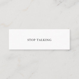 STOP TALKING Self Talk Mini Card Nr. 2 Visitenkarte